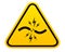 Short circuit icon, electric shock hazard sign