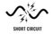 Short circuit vector icon