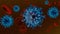 Short Full HD 3D Animation of a Corona Virus in its microscopic environment