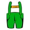 Short green pants icon, icon cartoon