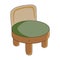 Short leg chair stool icons cartoon. Chair bench. Club and cafe furniture element.