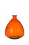 Short, Orange, Pear-Shaped, Empty Bottle Vase