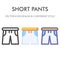 Short pant icon pack isolated on white background. for your web site design, logo, app, UI. Vector graphics illustration and