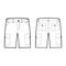 Short pants cargo template clip art collection