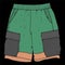 Short pants color block drawing vector, short pants in a sketch style, trainers template, vector Illustration.