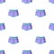 Short purple women`s shorts with a blue rubber band. Shorts for sports in the summer on the street.Women clothing single