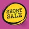 Short Sale label, vector