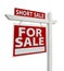 Short Sale Real Estate Sign Isolated - Left