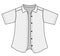 Short sleeve button shirt illustration / front open