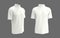 Short-sleeve turtleneck shirt mockup in front and side views
