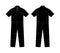 Short sleeves working overalls  Jumpsuit, Boilersuit  template vector illustration | Black