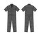 Short sleeves working overalls  Jumpsuit, Boilersuit  template vector illustration | dark gray