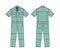 Short sleeves working overalls  Jumpsuit, Boilersuit  template vector illustration | green