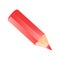 Short small pencil icon realistic style. red colorful pencil