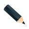 Short small pencil icon realistic style. White colorful pencil