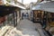 Short street with artisan stores in Istanbul