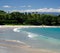 Short surf wave at Mauna Kea beach, Big Island, Hawaii