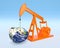 Shortage of oil resources - Elements of this image furnished by