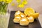 Shortbread baskets with filling of cream