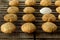 Shortbread cookies and meringue on wire rack