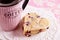 Shortbread heart-shaped cookies