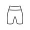 Shorts clothes vector icon outline black. EPS 10.. Womens shorts illustration... Flat outline sign.. Shop online concept. Females