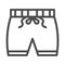 Shorts line icon, summer concept, Swim shorts sign on white background, Swimming trunks icon in outline style for mobile