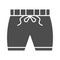 Shorts solid icon, summer concept, Swim shorts sign on white background, Swimming trunks icon in glyph style for mobile