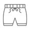 Shorts thin line icon, summer concept, Swim shorts sign on white background, Swimming trunks icon in outline style for