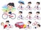 Shortsleeved shirt Sailor suit_city bicycle