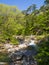 Shosenkyo Gorge in fresh green in Kofu, Yamanashi, Japan