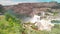 Shoshone waterfalls, Idaho. Aerial overhead view from drone