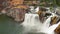 Shoshone waterfalls, Idaho. Aerial overhead view from drone