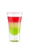 Shot. Alcoholic drink on a white background