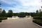 Shot of the american military cemetery of the second world war with the crosses of the dead soldiers resting under a beautiful