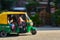 Shot of an auto rickshaw  moving.