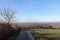 Shot of autumn landscape on the outskirts of the village