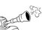 Shot barrel tank cartoon illustration coloring page