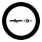 Shot from the bazouka anti tank system icon in circle round black color vector illustration image solid outline style