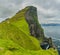 Shot Of Beautiful Panoramic Scene, Kalsoy Island and Kallur lighthouse, Faroe Islands