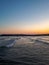 Shot of a beautiful seascape scenery at sunset