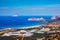 Shot of beautiful turquoise beach Falasarna (Falassarna) in Crete, Greece. View of famous paradise sandy deep turquoise beach of