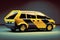 Shot of Beautiful yellow car realistic image generative AI