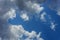 Shot of blue sky with cloud closeup