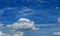 Shot of blue sky with cloud closeup