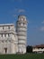 Shot of Campo dei Miracoli in Pisa with Leaning Tower and Duomo
