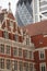 Shot of details of a residential building in London, UK