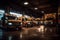 A shot of a fleet of ambulances in a garage or lot, showcasing the size and scope of an emergency medical service company.