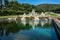 Shot of the fountain of Ceres,  park of Caserta Royal Palace,  Campania, Italy