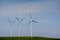 Shot of a giant, innovative, metal windmills